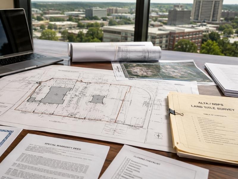 ALTA survey documents for a commercial property transaction in Birmingham AL.